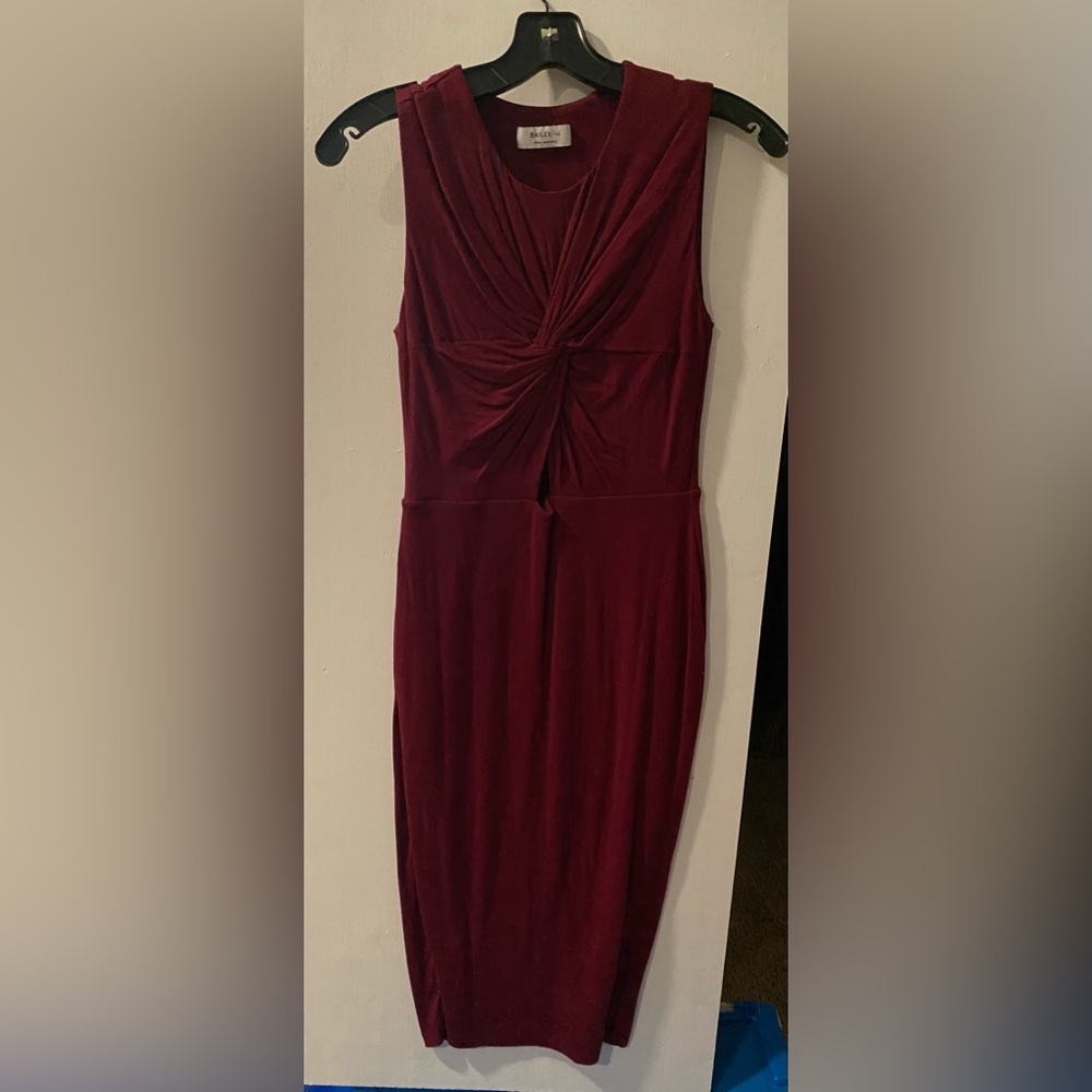Bailey 44 Red Midi Dress With Cutout Detail